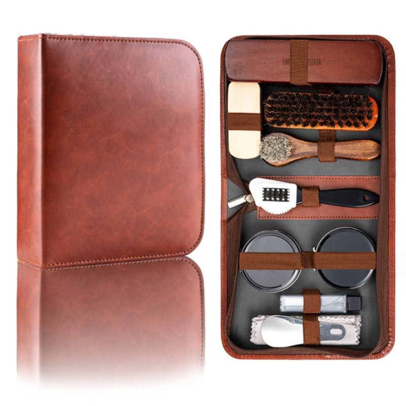 HorseHair Shoe Brush Set Leath - Leather Shoe Polish recension och pris