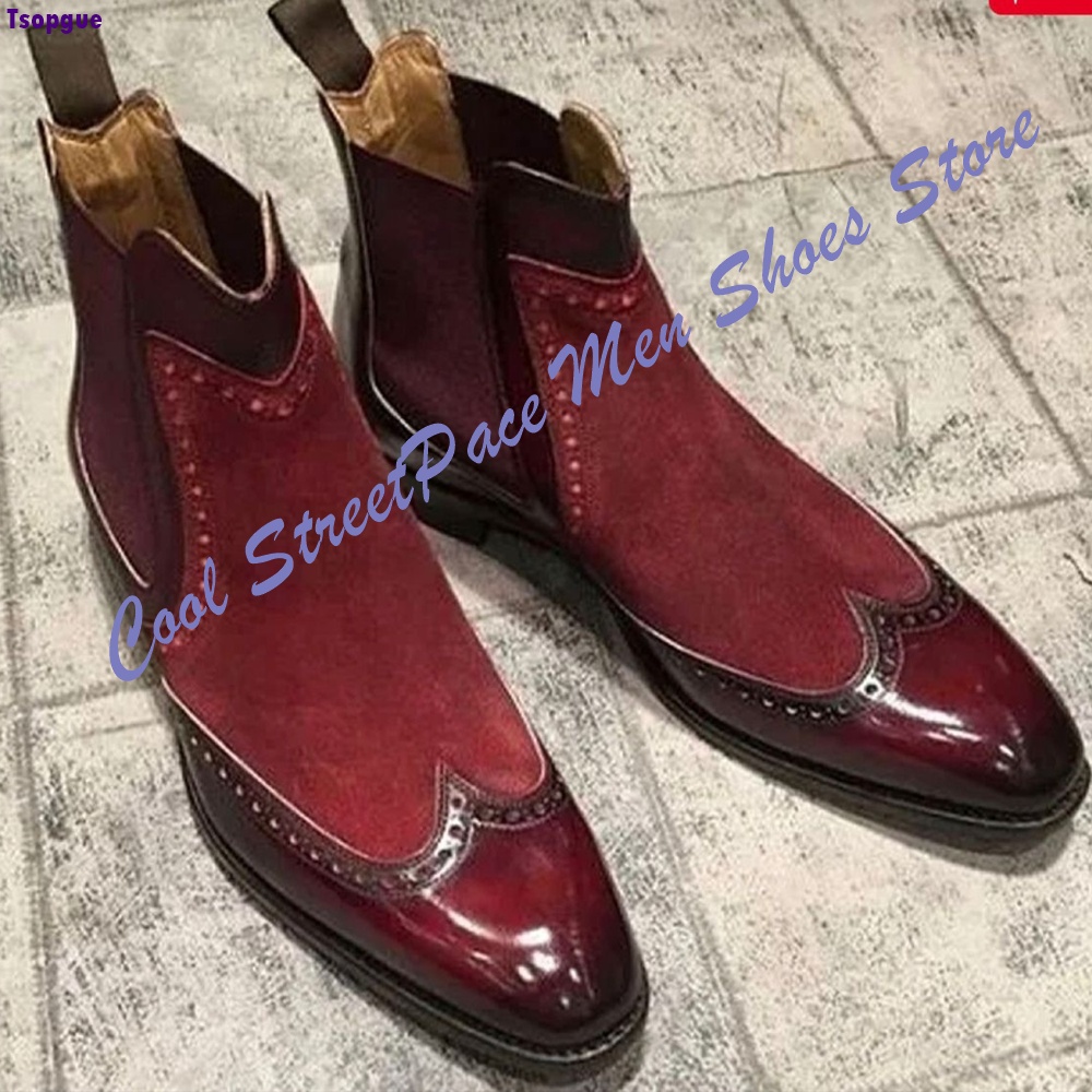 Men Vintage Red Two Tone Chels - Leather Shoe Polish recension och pris