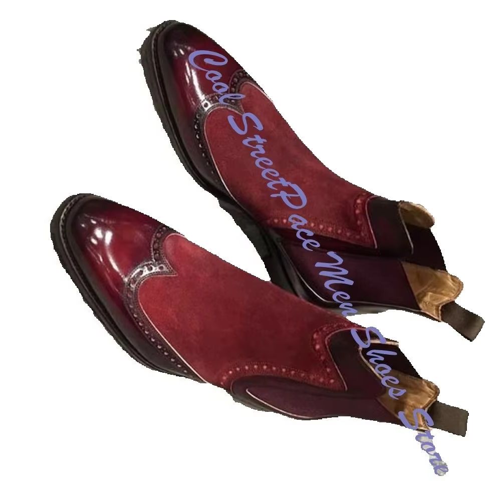 Men Vintage Red Two Tone Chels - Leather Shoe Polish recension och pris